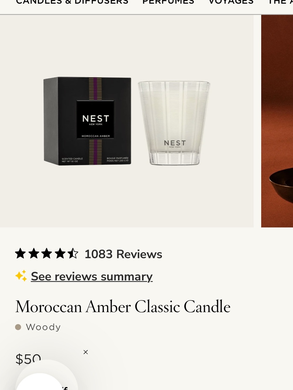 NEST Fragrances Moroccan Amber 8oz Classic Candle
